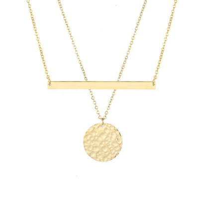 PRETTY SIMPLE BAR COIN LAYERED NECKLACE SET - Ora Gift