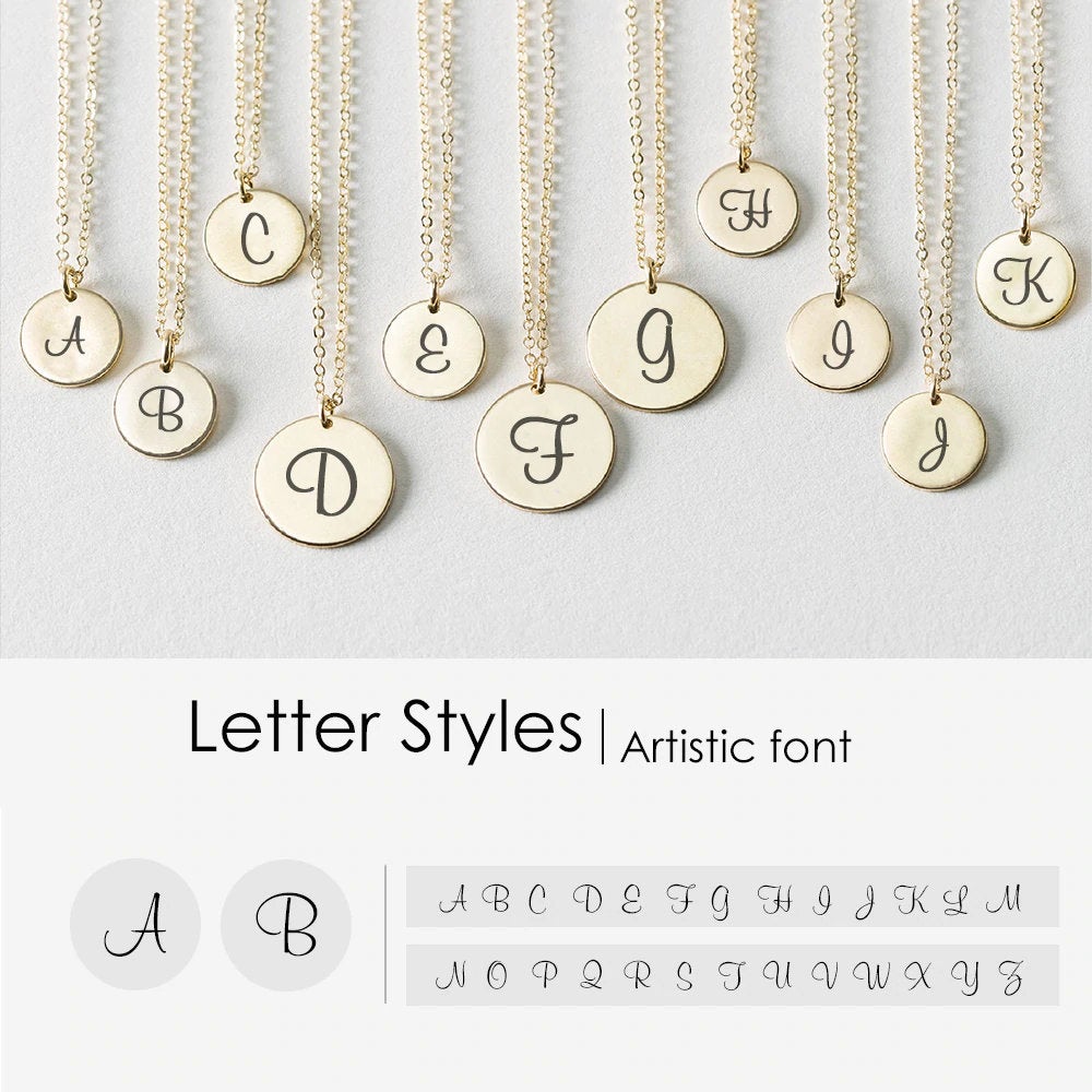 ELEGANT INITIAL LETTER COIN NECKLACE - Ora Gift