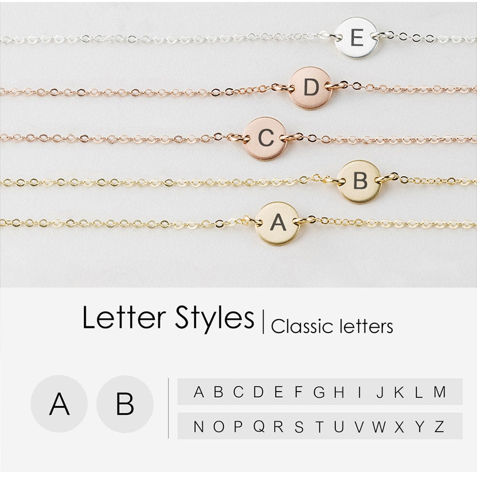 TINY CLASSIC SCRIPT INITIAL CHOKER - Ora Gift