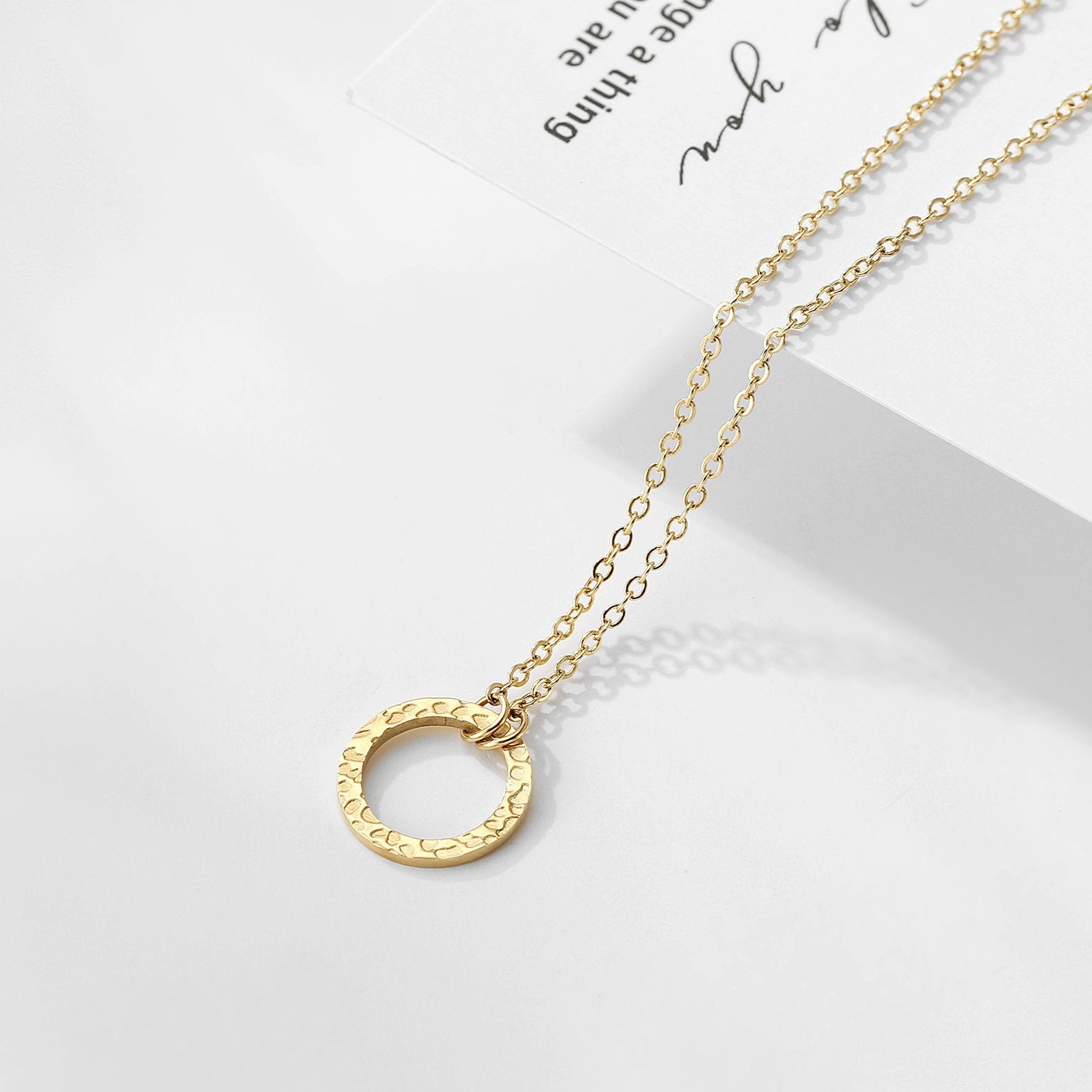 MINIMALIST CIRCLE RING NECKLACE - Ora Gift