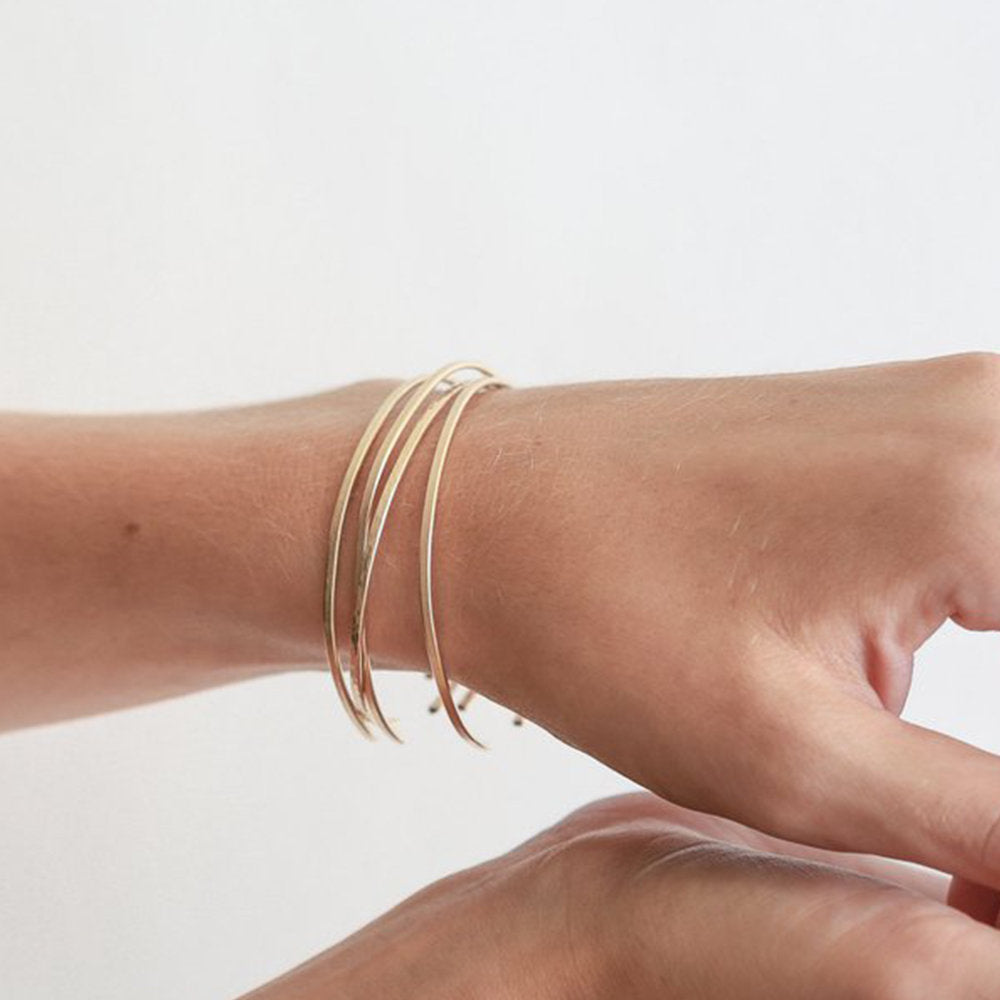 MODERN CUFF GOLD BRACELET - Ora Gift