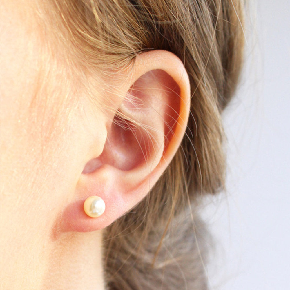 SINGLE PEARL STUD EARRINGS - Ora Gift