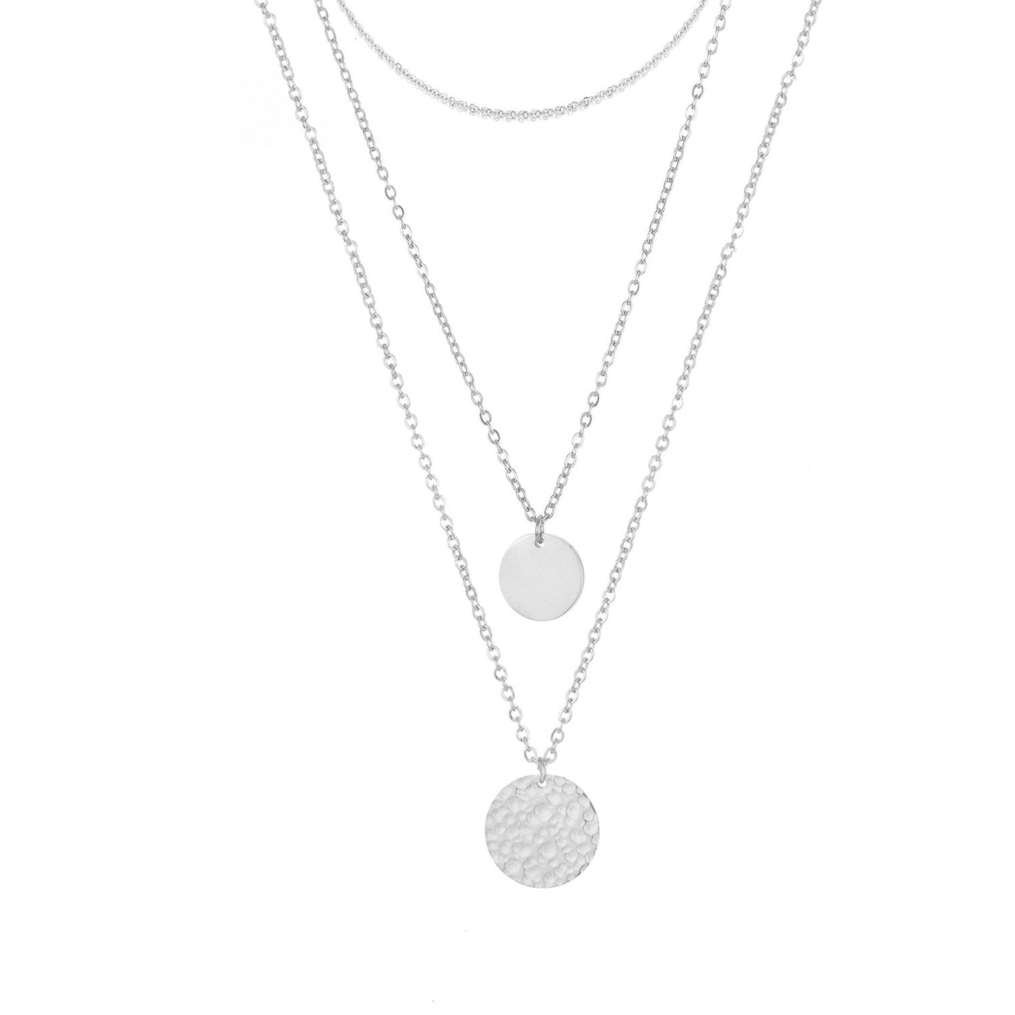 DELICATE CUSTOM DISCS LAYERED NECKLACE SET - Ora Gift