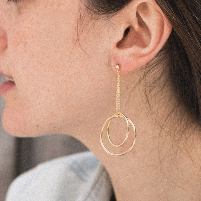 DOUBLE CIRCLE EARRINGS