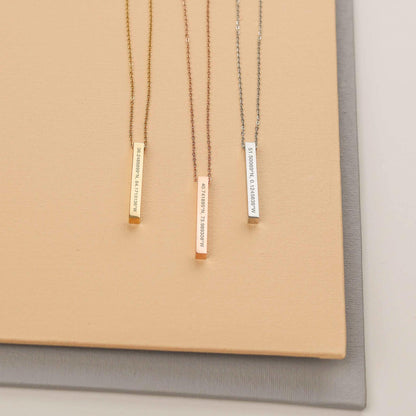 PERSONALIZED VERTICAL BAR NECKLACE