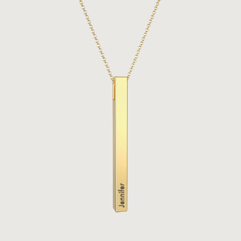 PERSONALIZED VERTICAL BAR NECKLACE