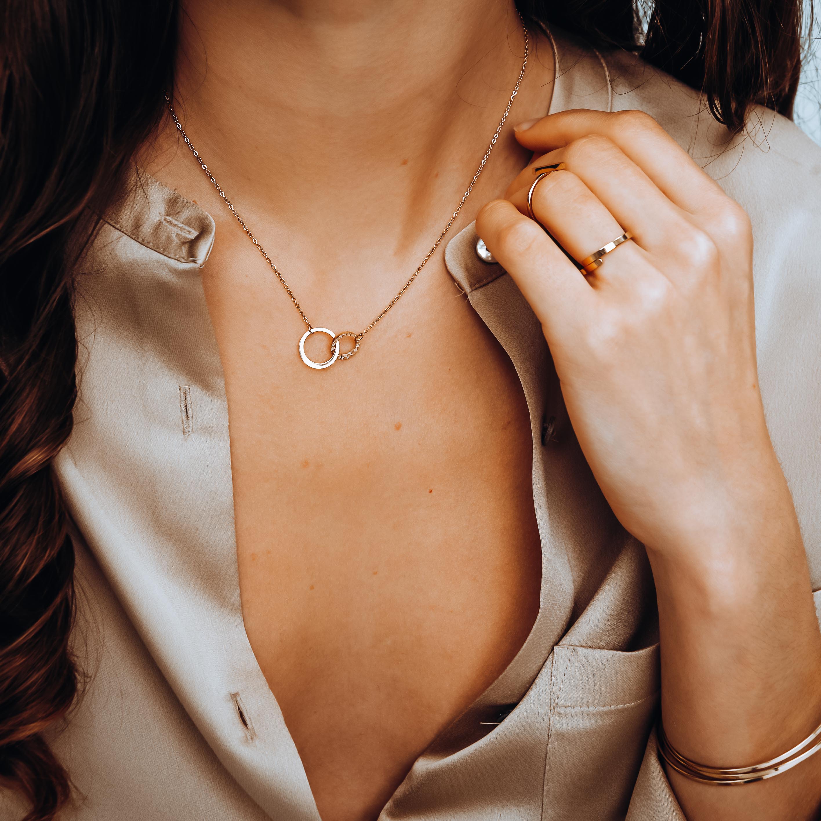 14k Gold Interlocking Circles Necklace – Smyth Jewelers