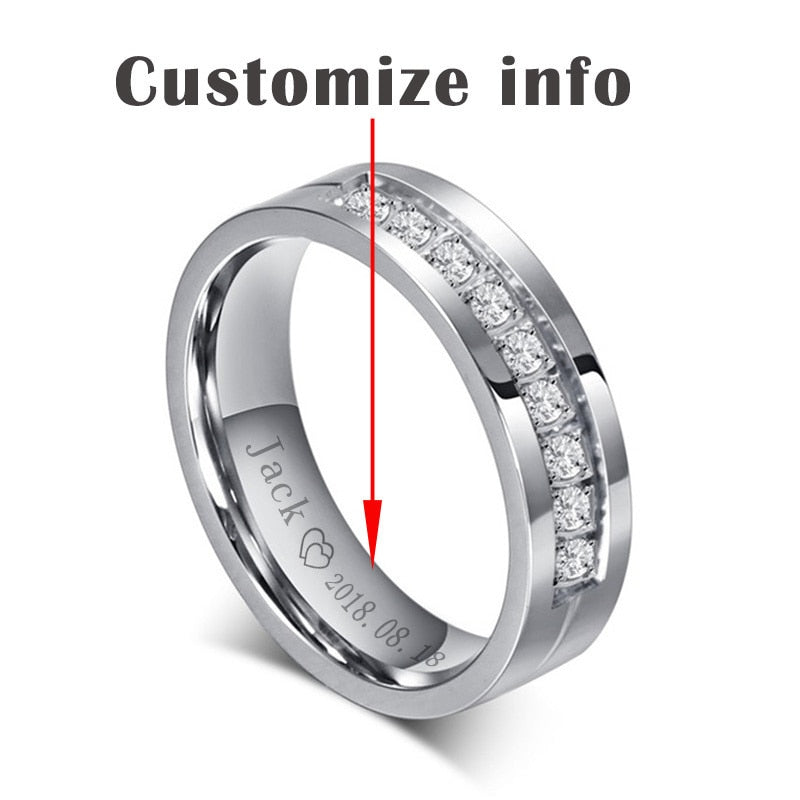STAINLESS STEEL CZ PROMISE RING