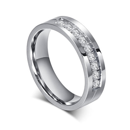 STAINLESS STEEL CZ PROMISE RING