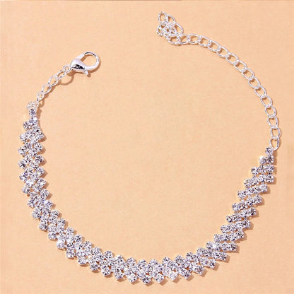 BLING CUBIC ZIRCONIA CHAIN ANKLET