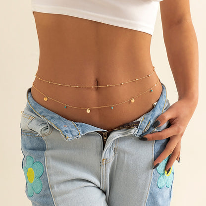 MULTILAYER SEQUINS BELLY CHAIN