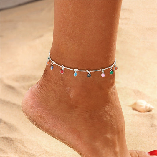 STONE PENDANT ANKLET