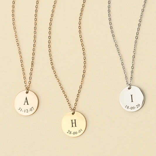 TRENDY INITIAL COIN NECKLACE