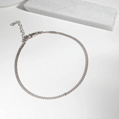 DELICATE SET OF TWO CHAIN ANKLETS