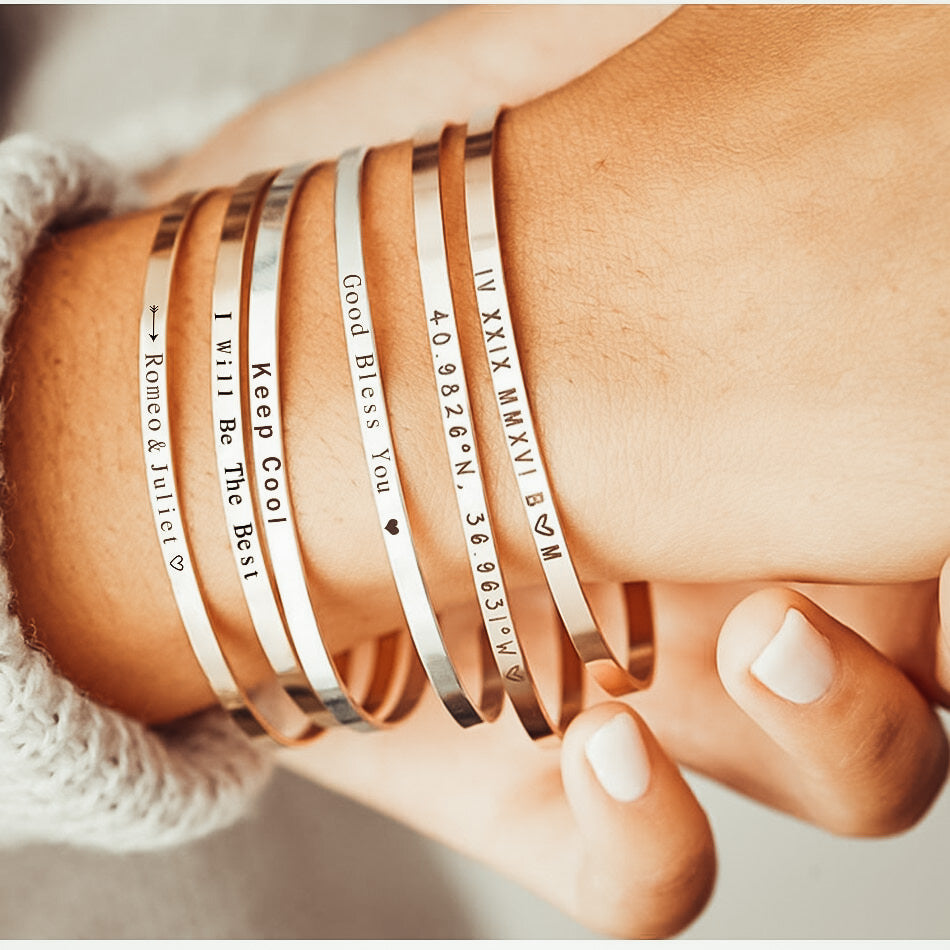 Personalized Stainless Steel Couple Word Bracelets With Adjustable Rope  Perfect Birthday Gift For Women And Best Friends L230620 From Us_arizona,  $8.79 | DHgate.Com