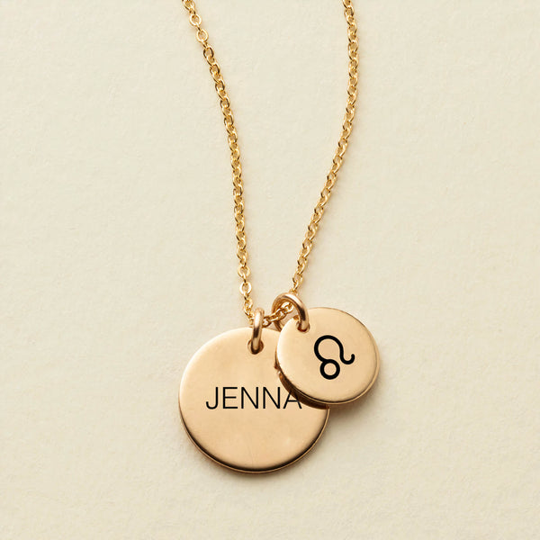 Luv AJ 14k gold plated eye double coin necklace | ASOS
