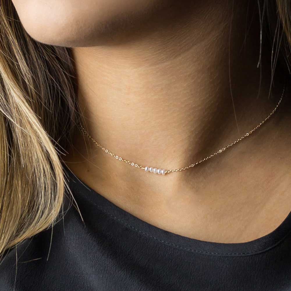 CUTE DISC AND PEARL LAYERED NECKLACE SET