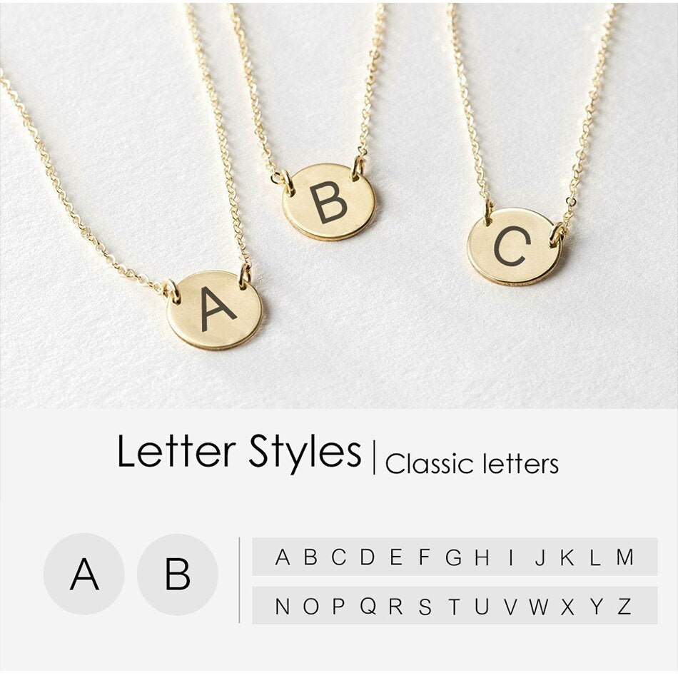 CLASSIC SCRIPT INITIAL LETTER GOLD NECKLACE - Ora Gift