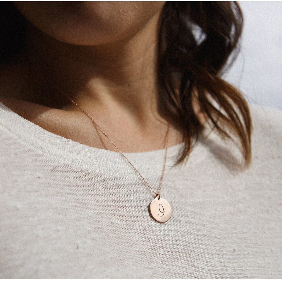 ELEGANT INITIAL LETTER COIN NECKLACE - Ora Gift