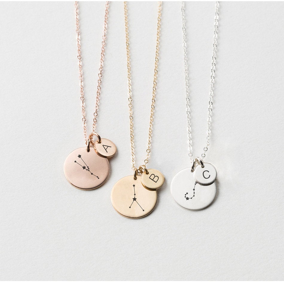 UNIQUE TWO COINS PERSONALIZED SIGN NECKLACE - Ora Gift