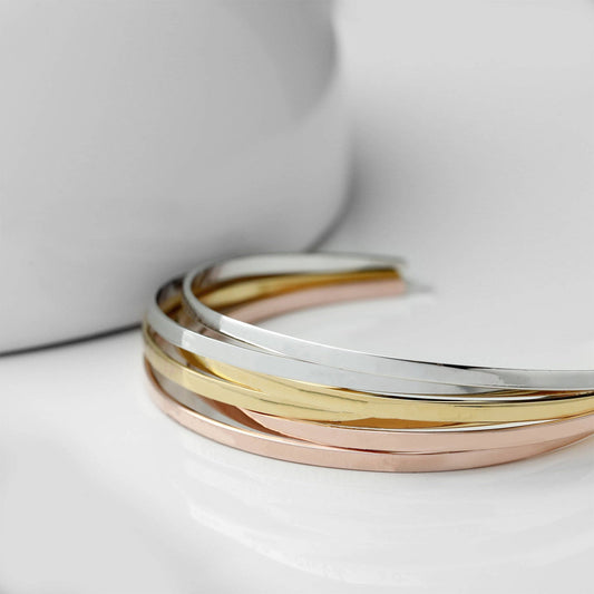 MODERN CUFF GOLD BRACELET - Ora Gift
