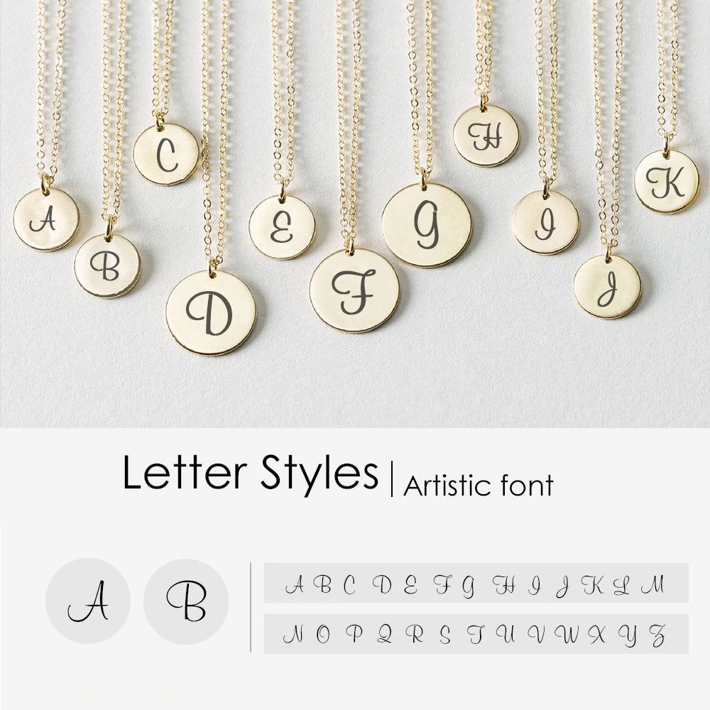 ARTISTIC SCRIPT INITIAL CHARM NECKLACE - Ora Gift