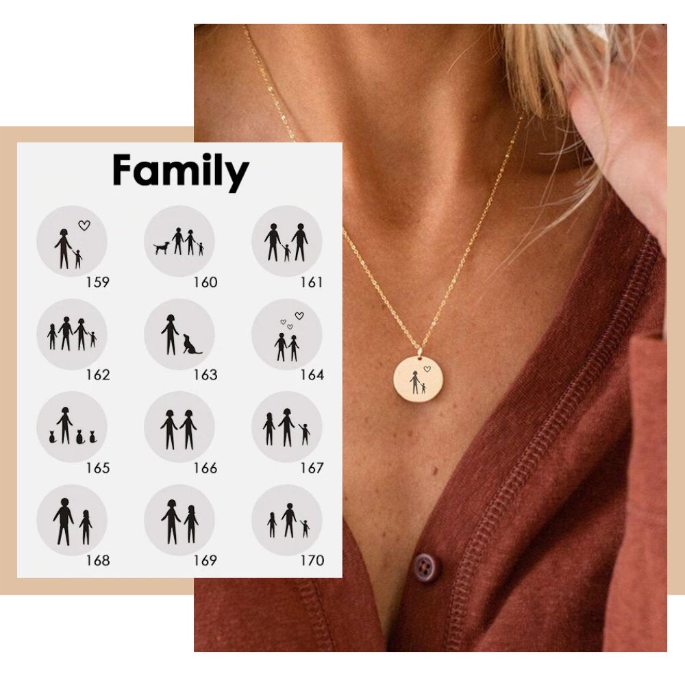 Personalized Initials Family Name Necklace – HanaLaura