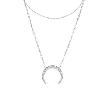 DREAMS CRESCENT MOON LAYERED NECKLACE SET - Ora Gift