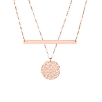 PRETTY SIMPLE BAR COIN LAYERED NECKLACE SET - Ora Gift