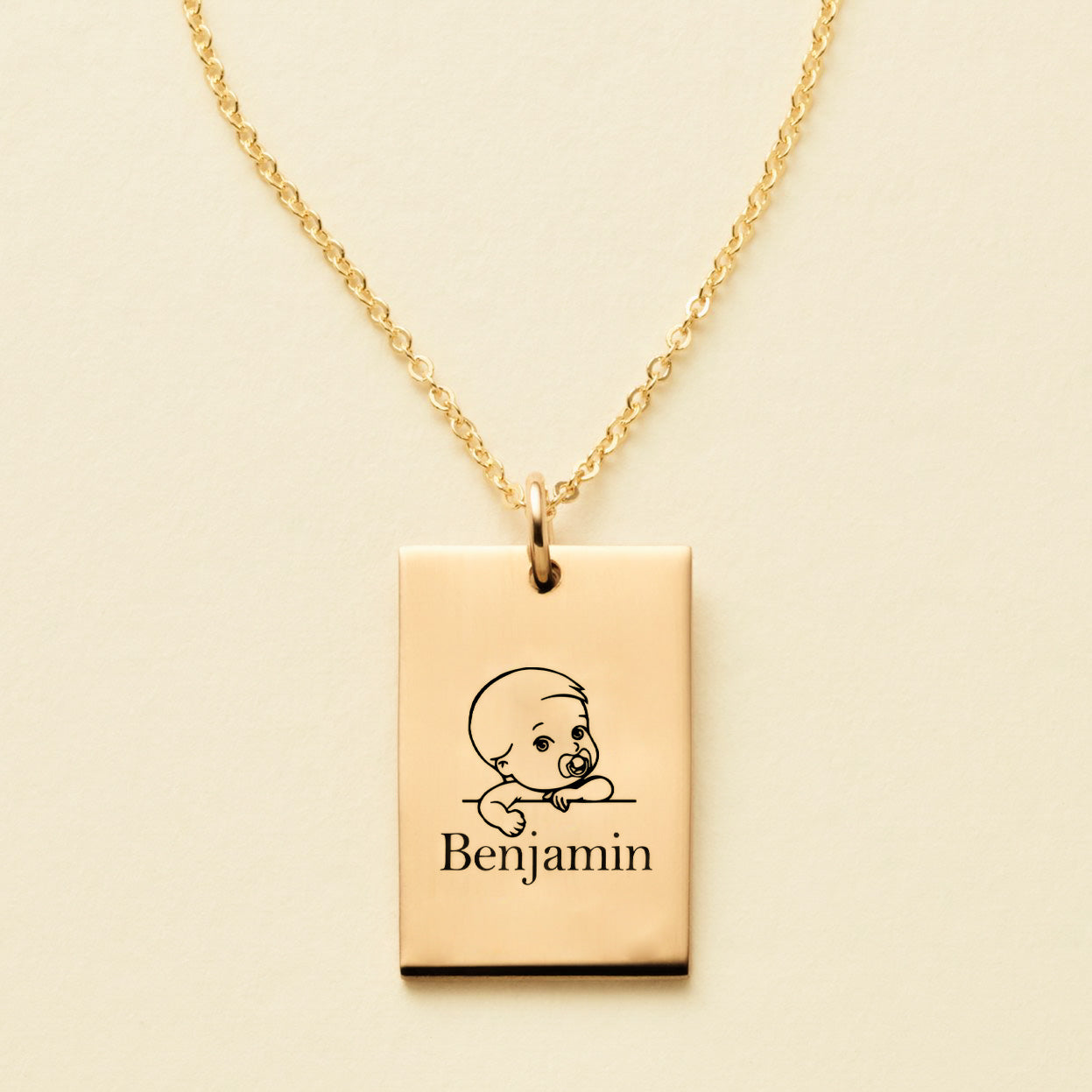 MY BABY ENGRAVED NAME NECKLACE