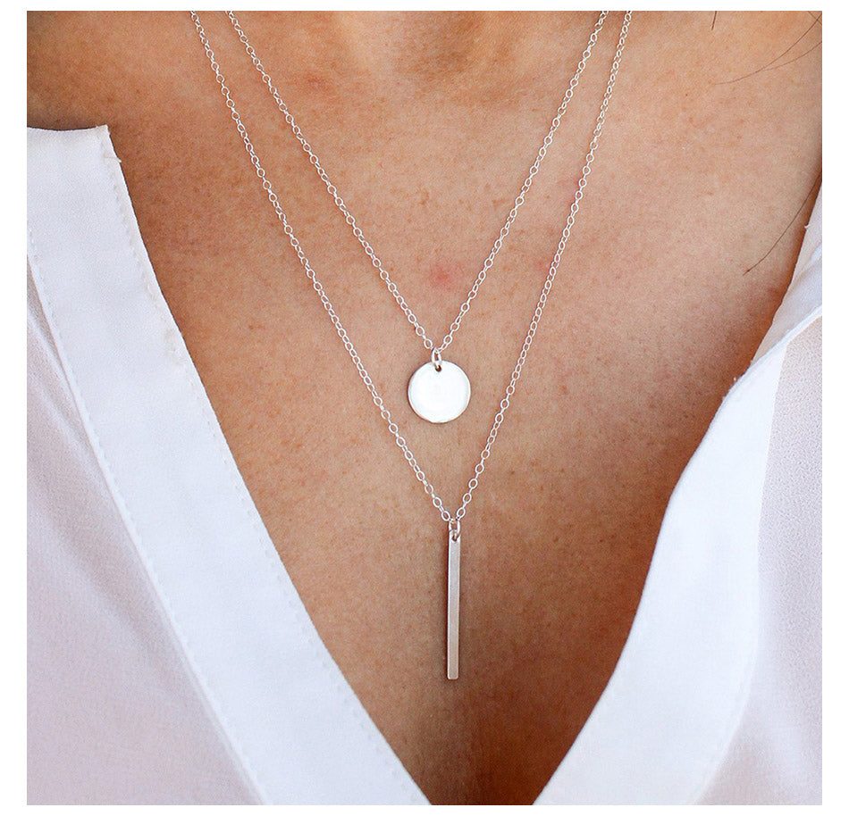 Custom Minimalista Layered Necklace Set | Ora Gift Silver / Yes / Classic by Ora Gift