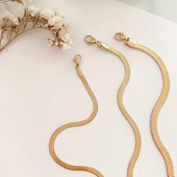 Snake Chain Necklace | Ora Gift 5mm / Gold by Ora Gift