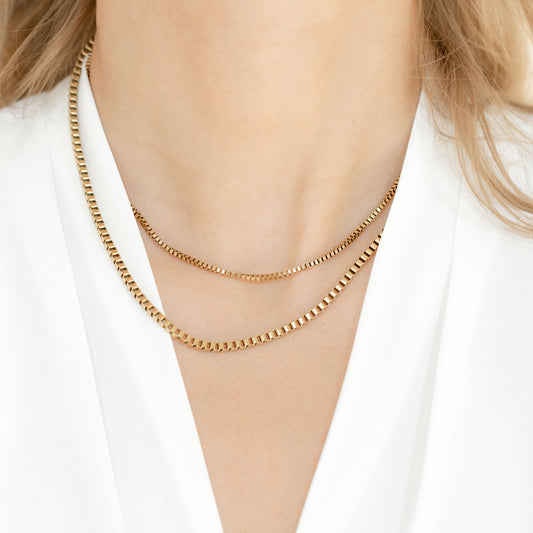 Fashionable Layered Necklace Set | Ora Gift Gold / Snake Chain / Classic Script by Ora Gift